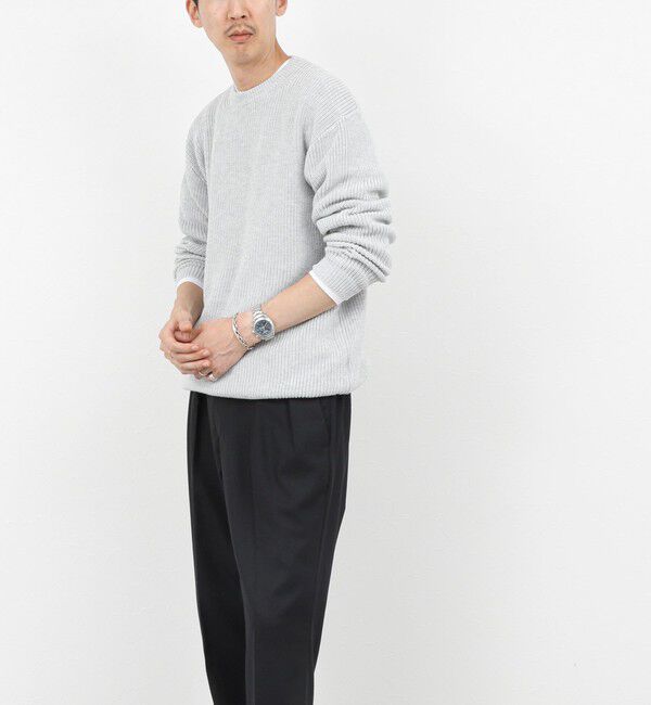 NOLLEY'S goodman「《2点セット》ウォッシャブル/抗菌加工 片畦7Gプルオーバー(ロンT付) 25AW」|ニット・セーター|