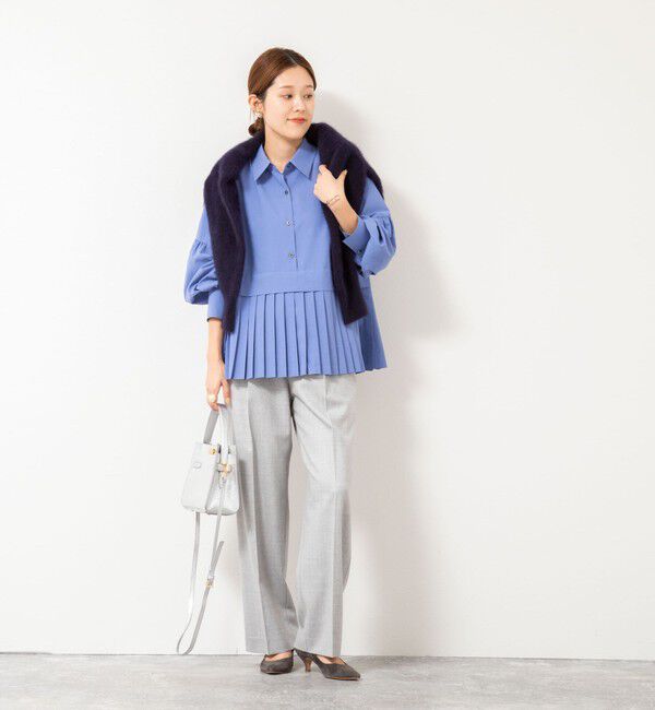 NOLLEY'S「ウォッシャブル切替プリーツブラウス」|シャツ・ブラウス|