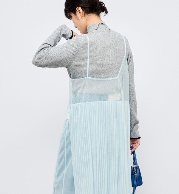 Rie Miller「ウォッシャブルチュールキャミワンピース」|ワンピース|サックス