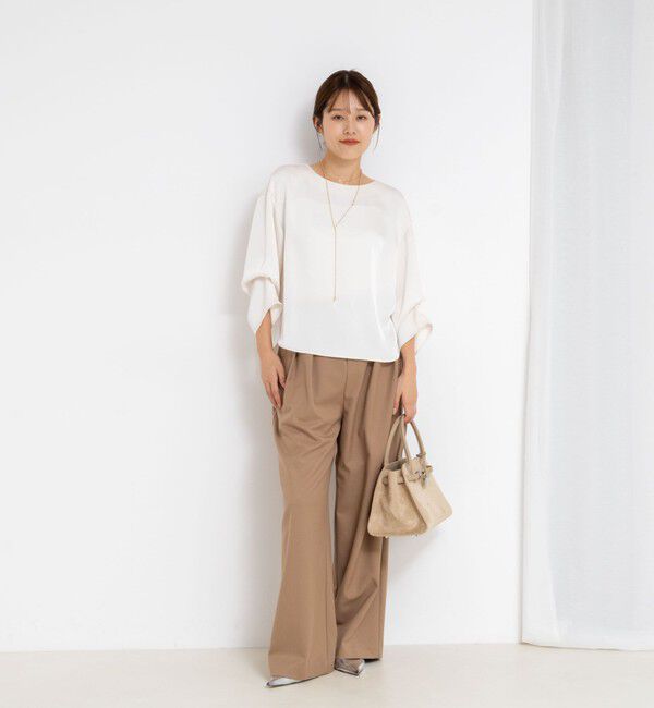 NOLLEY'S sophi「ウォッシャブル2WAYサテンブラウス」|シャツ・ブラウス|