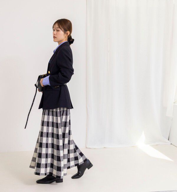 NOLLEY'S「《手洗い可能》チェックニットスカート」|スカート|