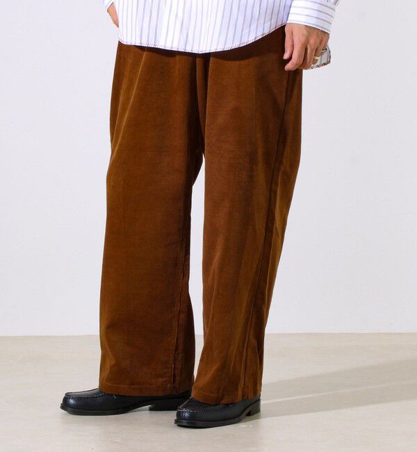 GLOSTER「【セットアップ対応】【GEVACO】コーデュロイ イージーワイドパンツ」|チノ|