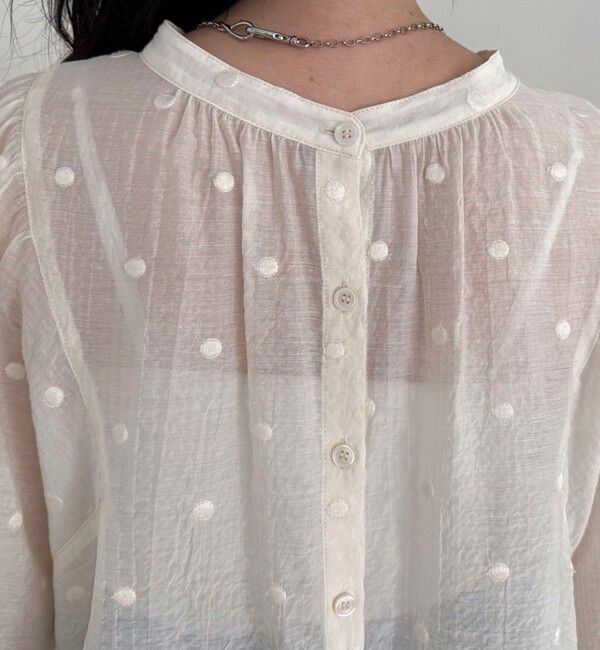 fredy emue「ドット刺繍2ＷAYブラウス」|シャツ・ブラウス|