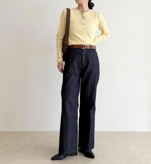 fredy emue「ウール混ベーシックリブニットプルオーバー」|ニット・セーター|