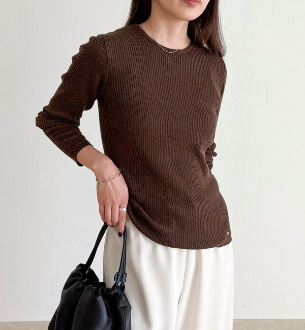 fredy emue「ウール混ベーシックリブニットプルオーバー」|ニット・セーター|