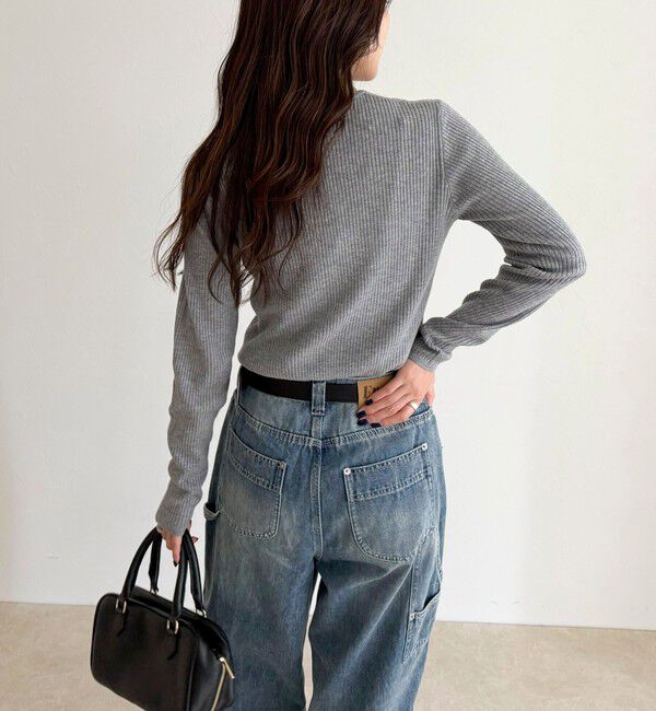 fredy emue「ウール混ベーシックリブニットプルオーバー」|ニット・セーター|