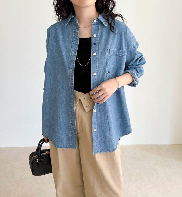 fredy emue「【大人気リバイバル】FR刺繍デニムシャツ」|シャツ・ブラウス|