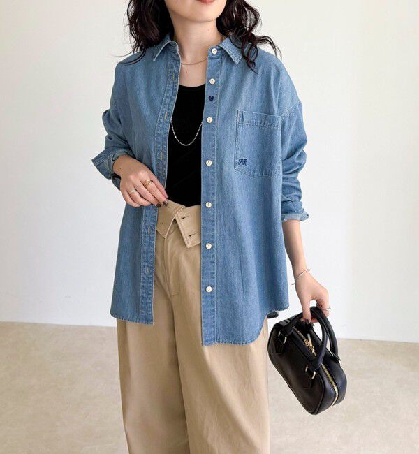 fredy emue「【大人気リバイバル】FR刺繍デニムシャツ」|シャツ・ブラウス|