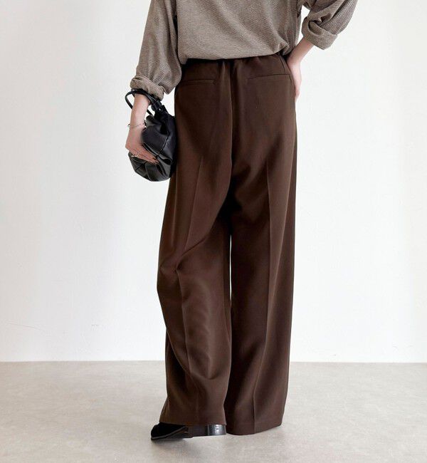 fredy emue「【人気商品の新型】とろみwarmタックスラックス」|スラックス|