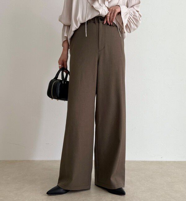 fredy emue「ウールライクイージーワークパンツ」|チノ|ブラウン