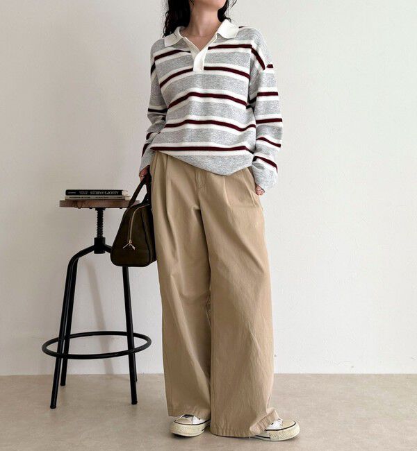 fredy emue「ラガーボーダーニットプルオーバー」|ニット・セーター|