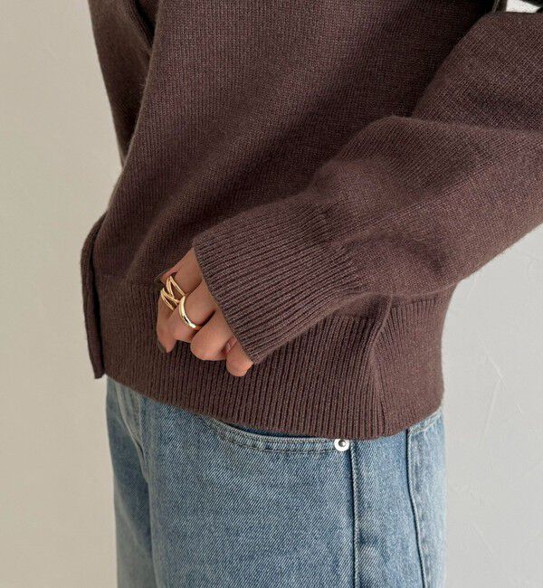 fredy emue「ニットシャツカーディガン バブーシュカ付き」|ニット・セーター|