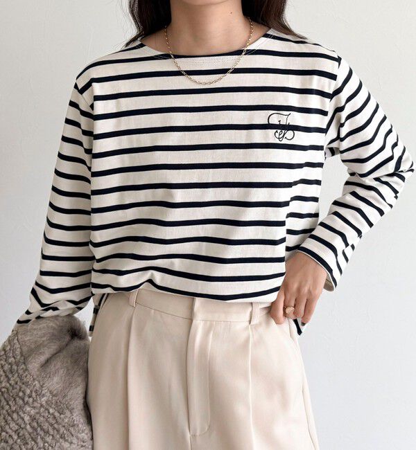 fredy emue「コンパクトボーダーロンTシャツ」|Tシャツ・カットソー|