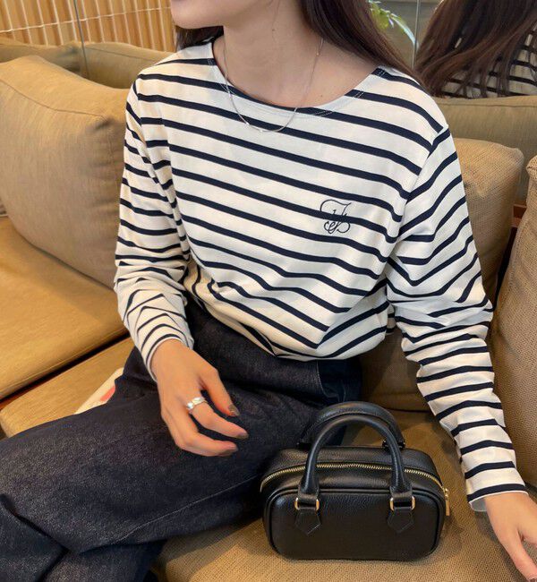 fredy emue「コンパクトボーダーロンTシャツ」|Tシャツ・カットソー|