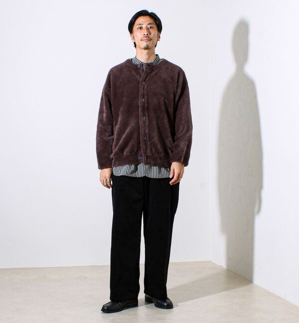 GLOSTER「モヘヤライク シャギークルーネックカーディガン」|カーディガン|