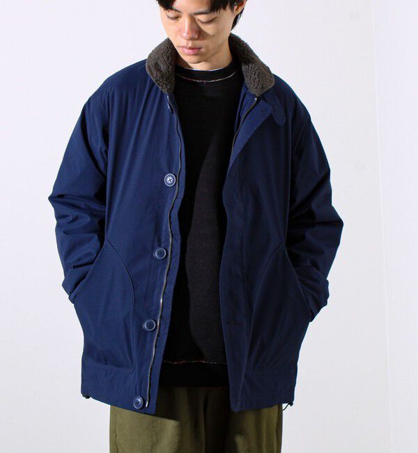 GLOSTER「【首元まで暖かい大人のアウター】衿ボアN-1デッキジャケット」|ブルゾン・スタジャン|