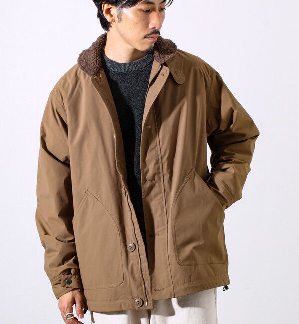 GLOSTER「【首元まで暖かい大人のアウター】衿ボアN-1デッキジャケット」|ブルゾン・スタジャン|
