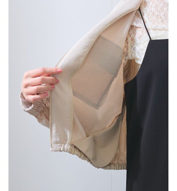 VIS「【WEB限定】気流染めリネンライクダブルポケットブルゾン【防シワ/UVケア/接触冷感/洗える】」|ブルゾン・スタジャン|