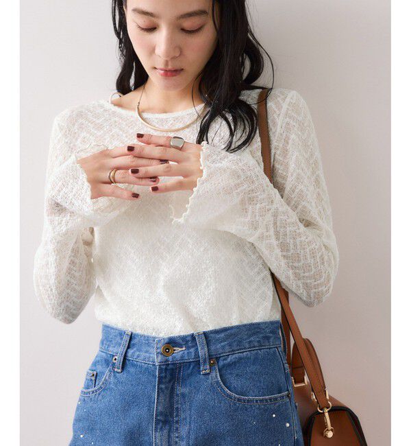 VIS「フレアスリーブレースインナートップス」|Tシャツ・カットソー|