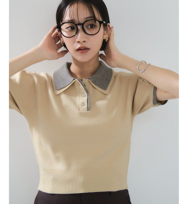 VIS「ダブルカラーポロトップス」|ポロシャツ|キナリ(16)