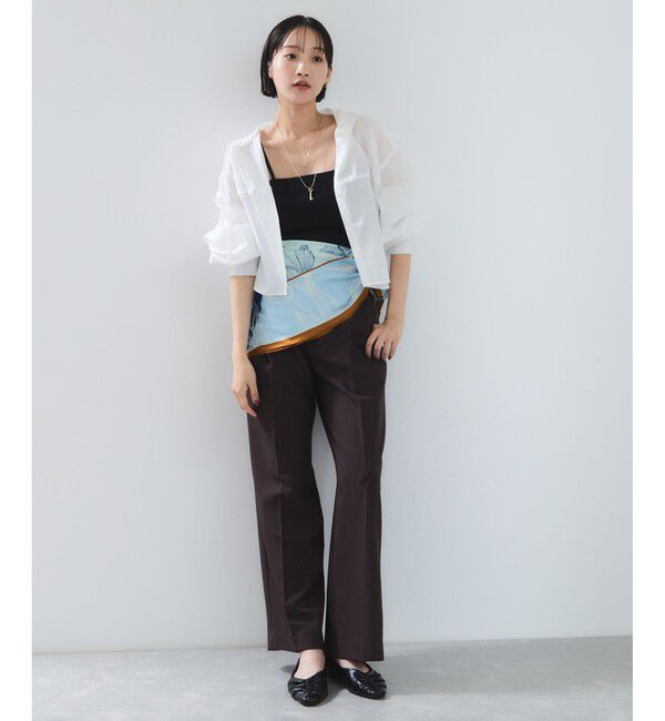 VIS「フード付きクロップドシアーシャツ」|シャツ・ブラウス|