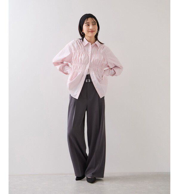 VIS「シャーリングデザインシャツ」|シャツ・ブラウス|