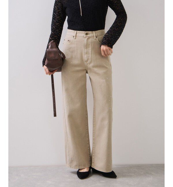 VIS「ビジューデニムパンツ」|デニム|