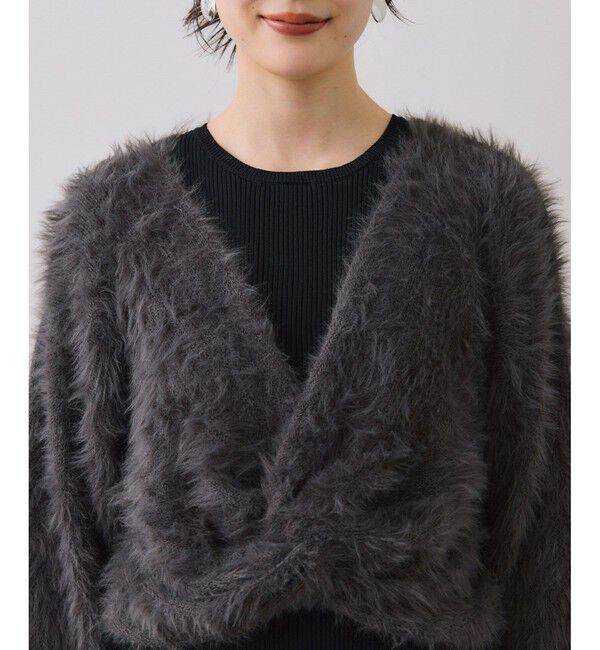 VIS「ねじりショートトップス付きロングニットワンピース/イージーケア」|ワンピース|