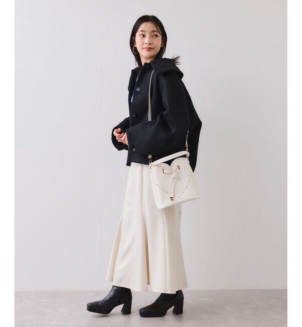 VIS「ラインストーン＆スタッズハートカットバッグ」|ショルダー・メッセンジャー|