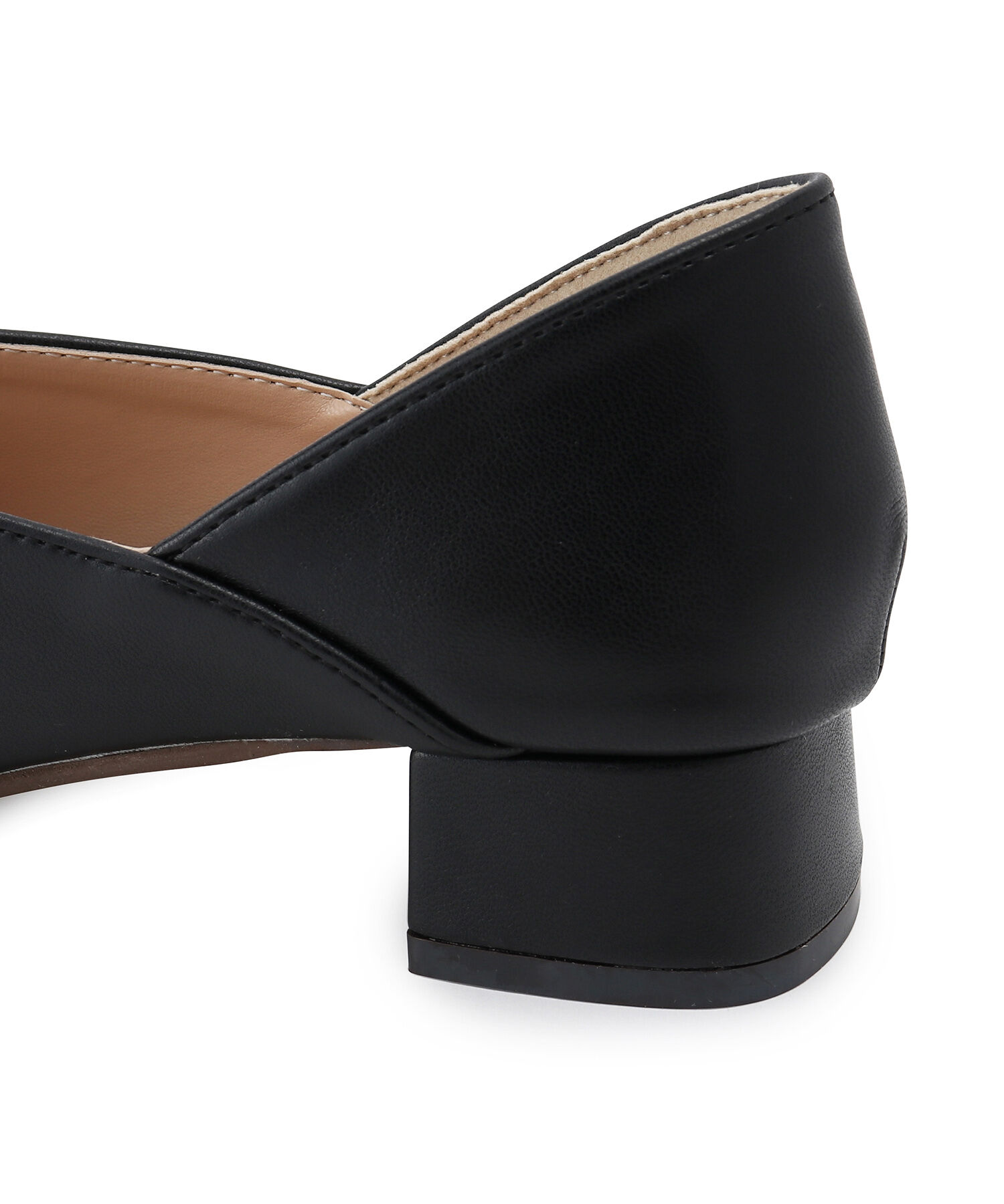 ROPE PICNIC PASSAGE「【新色追加】スクエアトゥセンターシーム甲深バブーシュ」|パンプス|