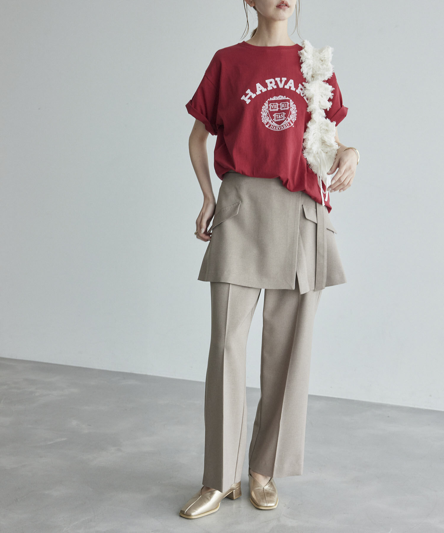 ROPE PICNIC PASSAGE「【新色追加】スクエアトゥセンターシーム甲深バブーシュ」|パンプス|