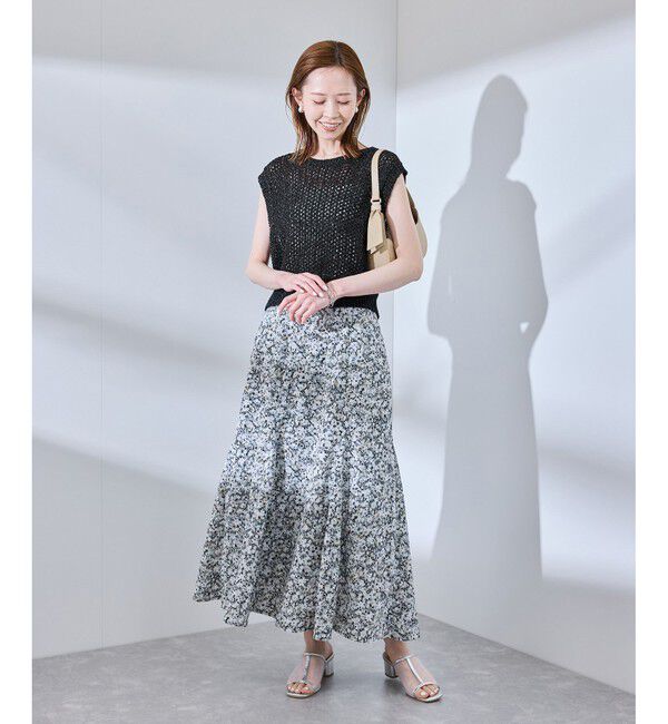 Rope&rsquo;Picnic「透かし編みラメニットベスト」|ベスト・ジレ|