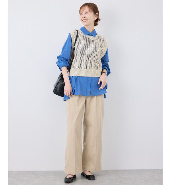 Rope&rsquo;Picnic「透かし編みラメニットベスト」|ベスト・ジレ|