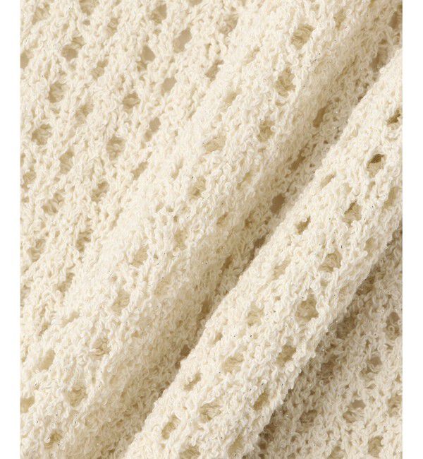 Rope&rsquo;Picnic「透かし編みラメニットベスト」|ベスト・ジレ|