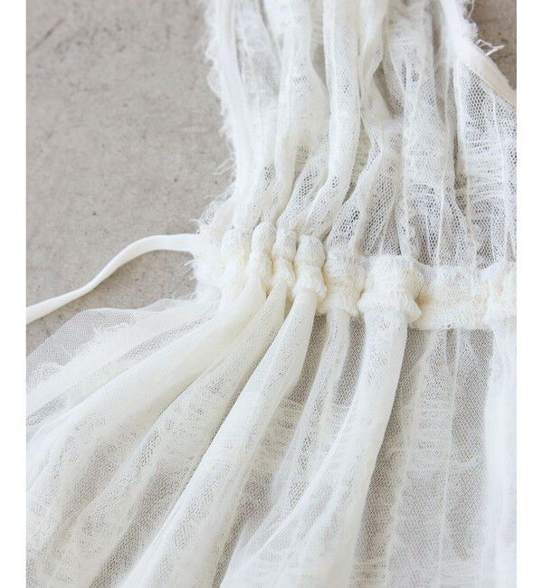 Rope&rsquo;Picnic「フリンジチュールジレ」|ベスト・ジレ|