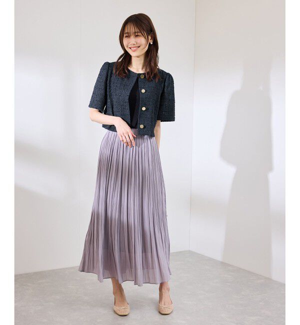 Rope&rsquo;Picnic「【サマー・ツイード】金ボタンカーディジャケット」|ノーカラージャケット|