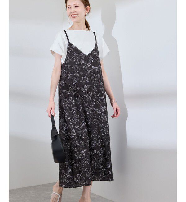 Rope&rsquo;Picnic「【前後2WAY】ガーデンフラワーキャミワンピース/リンクコーデ」|ワンピース|
