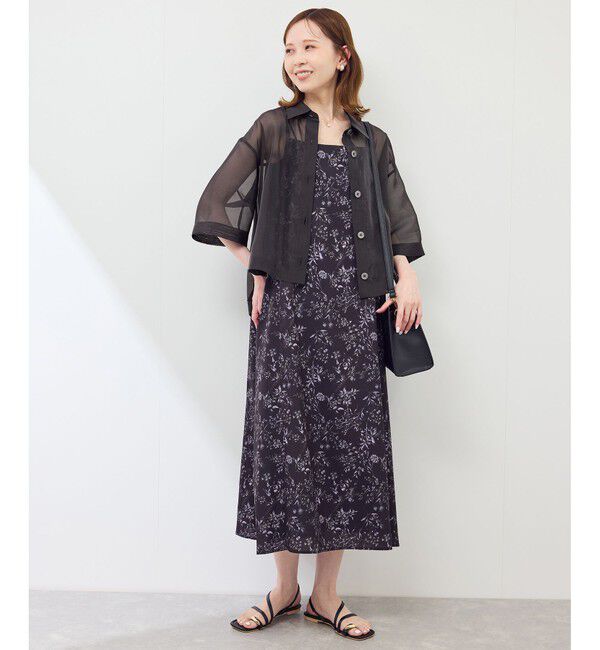 Rope&rsquo;Picnic「【接触冷感】ハーフスリーブシアーシャツ」|シャツ・ブラウス|