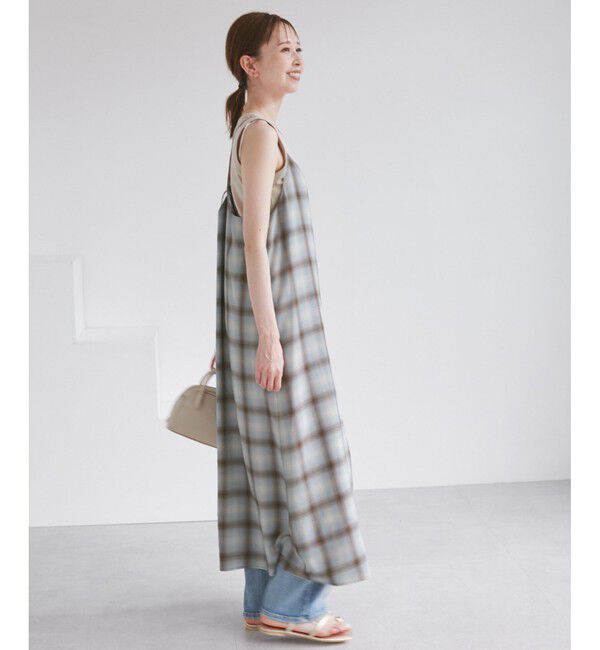 Rope&rsquo;Picnic「オンブレチェックキャミソールワンピース」|ワンピース|