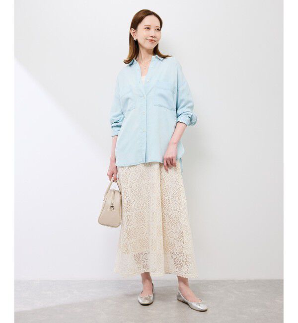 Rope&rsquo;Picnic「シャンブレーデニム調シャツ」|シャツ・ブラウス|