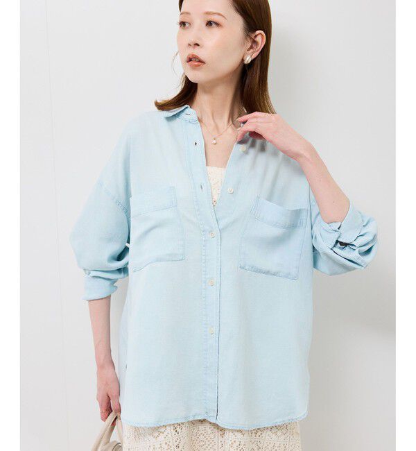 Rope&rsquo;Picnic「シャンブレーデニム調シャツ」|シャツ・ブラウス|