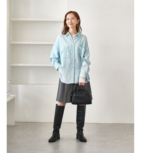 Rope&rsquo;Picnic「シャンブレーデニム調シャツ」|シャツ・ブラウス|