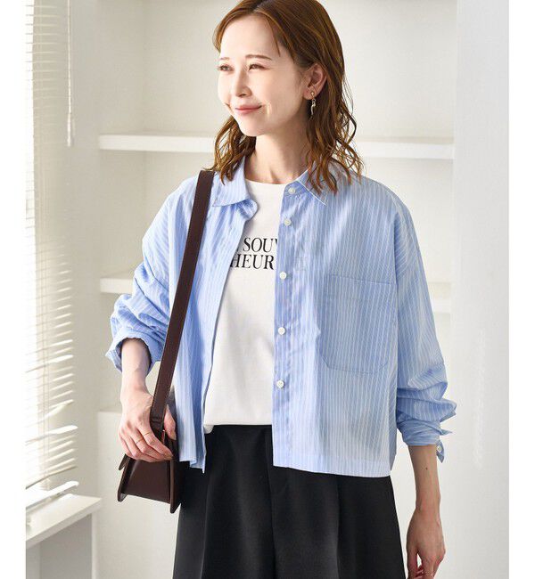 Rope&rsquo;Picnic「ベーシッククロップドシャツ/イージーケア」|シャツ・ブラウス|