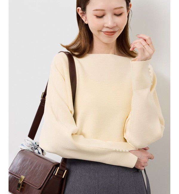 Rope&rsquo;Picnic「マシュマロ袖パールドルマン/イージーケア・リンクコーデ」|ニット・セーター|