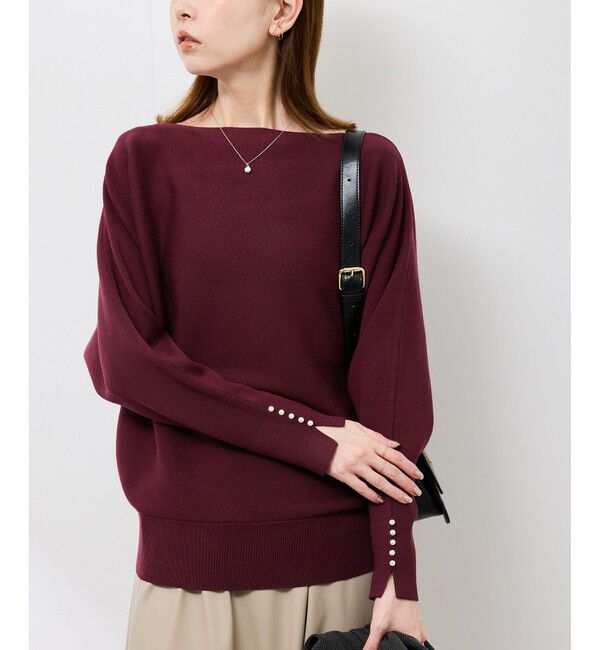 Rope&rsquo;Picnic「マシュマロ袖パールドルマン/イージーケア・リンクコーデ」|ニット・セーター|