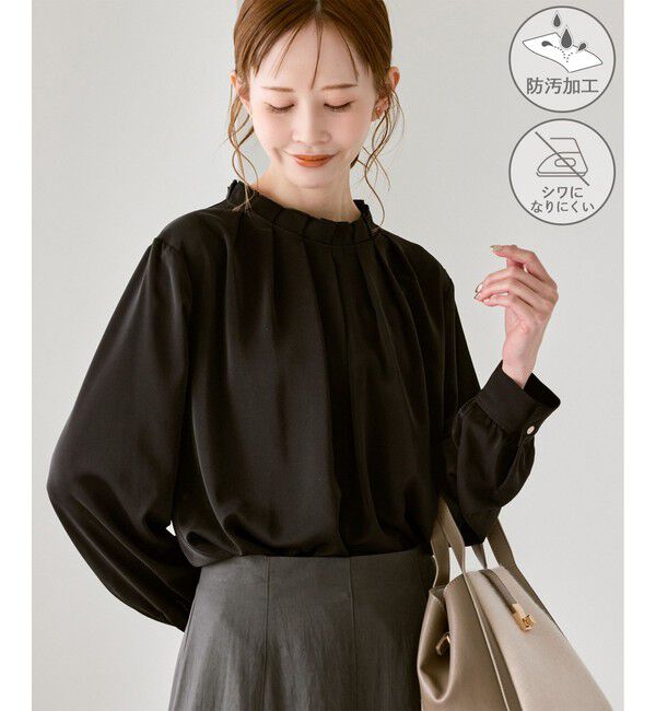 Rope&rsquo;Picnic「【WEB限定】多機能タックブラウス」|シャツ・ブラウス|ブラック(01)