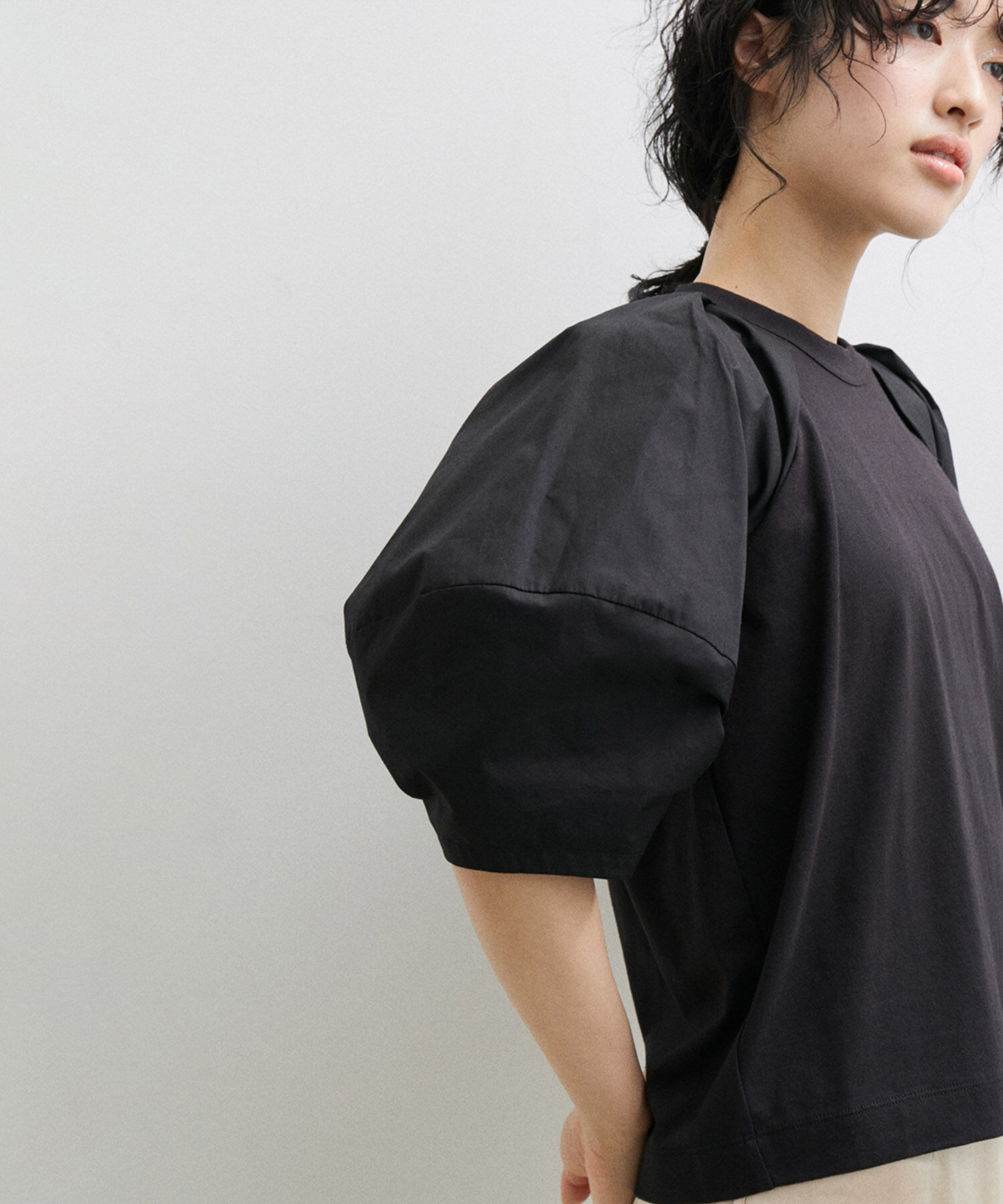 ADAM ET ROPE'「パフTシャツ」|Tシャツ・カットソー|