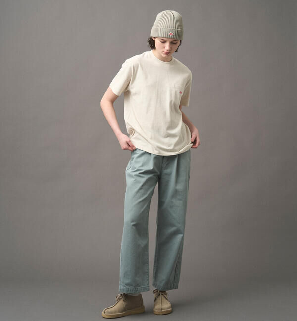 DANTON「DANTON | コットンカツラギ タックパンツ WOMEN」|チノ|