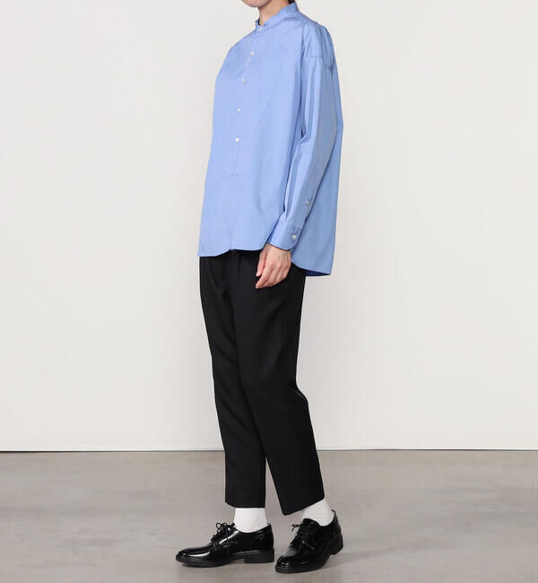  「TICCA | ノーカラー ビブヨークシャツ WOMEN」|シャツ・ブラウス|