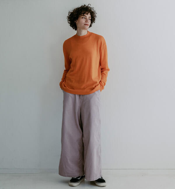  「MEYAME | ウォッシャブル クルーネックニット WOMEN」|ニット・セーター|ORANGE
